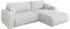 ALTDECOR BERY-L Ecksofa mit Schlaffunktion Bouclé weiß 276x193x88cm (800002085994)