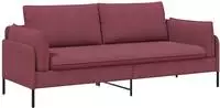 vidaXL 2-Sitzer Sofa Weinrot 188 x 81 x 89 cm Stoff