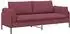 vidaXL 2-Sitzer Sofa weinrot, Stoff, 188x81x89cm