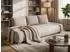Beautysofa Schlafsofa Draco 3-Sitzer mit Bettkasten Beige