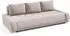 Beautysofa Schlafsofa Draco 3-Sitzer mit Bettkasten Beige