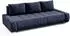 Beautysofa Schlafsofa Draco 3-Sitzer mit Bettkasten Blau