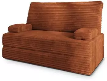Masseno LADIA Schlafsofa Schaumstoff Kordstoff braun (TILIA 52)