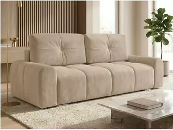 Sofnet Fluffy Schlafsofa mit Bettkasten, Bonellfederkern, Chenille, 195x145cm (Vibe 06)