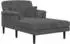 vidaXL Chaiselongue hellgrau Cordstoff
