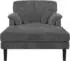 vidaXL Chaiselongue hellgrau Cordstoff