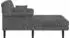 vidaXL Chaiselongue hellgrau Cordstoff