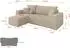 ALTDECOR SENO-L Ecksofa mit Schlaffunktion, Velours, beige, 249x139cm (800002085877)