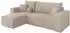 ALTDECOR SENO-L Ecksofa mit Schlaffunktion, Velours, beige, 249x139cm (800002085877)