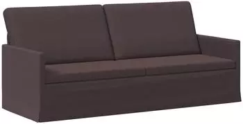 vidaXL 3-Sitzer Sofa Stoff dunkelbraun 190x81x82cm