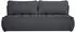 Beautysofa DORIS 2-Sitzer Schlafsofa mit Bettkasten, Chenille, schwarz (800001886271)