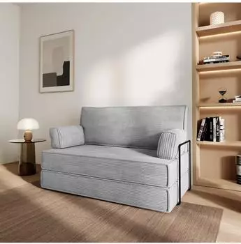 Masseno LADIA Schlafsofa Kordstoff hellgrau (800001994010)