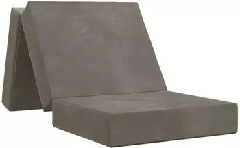 vidaXL Klappsofa 75x67x45cm hellgrau