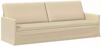 vidaXL 3-Sitzer Sofa Stoff, creme, 220x81x82cm