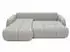 Sofnet Loria Ecksofa L-Form mit Schlaffunktion & Bettkasten, Bouclé, weiß