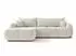 Sofnet Loria Ecksofa L-Form mit Schlaffunktion & Bettkasten, Bouclé, weiß