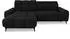 Beautysofa Marco Mini Ecksofa L-Form Chenille schwarz 275x182cm (800002102714)