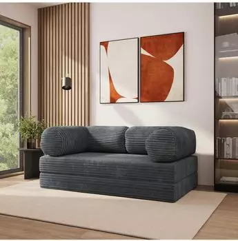Masseno ALVIO Schlafsofa Kordstoff grau (800001993929)