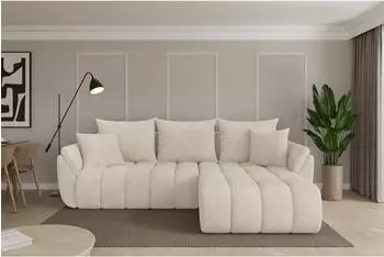 ALTDECOR TOKO-L-v1 Ecksofa mit Schlaffunktion L-Form, beige, 277x194x86cm (800002085505)
