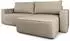 Masseno Belise Ecksofa mit Schlaffunktion, Velours, beige, 252x162cm