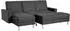 Max Winzer Just Fashion Eckschlafsofa mit Hocker, Flachgewebe, graphit (001775002212)