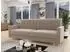 Sofnet Sara Schlafsofa mit Bettkasten, Velours, beige, Holzfüße