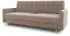 Sofnet Sara Schlafsofa mit Bettkasten, Velours, beige, Holzfüße