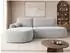 Mirjan24 Loridu O Premium Ecksofa L-Form mit Schlaffunktion & Bettkasten, silber (800002079889)