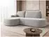 Mirjan24 Loridu O Premium Ecksofa L-Form mit Schlaffunktion & Bettkasten, silber (800002079889)