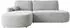 Mirjan24 Loridu O Premium Ecksofa L-Form mit Schlaffunktion & Bettkasten, silber (800002079889)