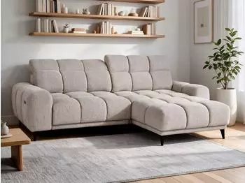 Beautysofa Marco Mini Ecksofa L-Form Chenille beige 275x182cm (800002102706)