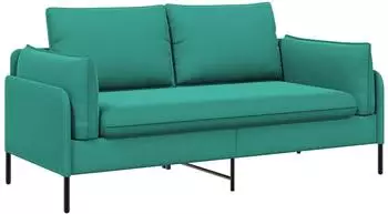 vidaXL 2-Sitzer Sofa Samt t&uuml;rkis 188x81x89cm