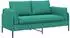 vidaXL 2-Sitzer Sofa Samt türkis 188x81x89cm
