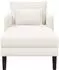 vidaXL Chaiselongue groß, Bouclé, creme (mit Kissen und Holzfüßen)