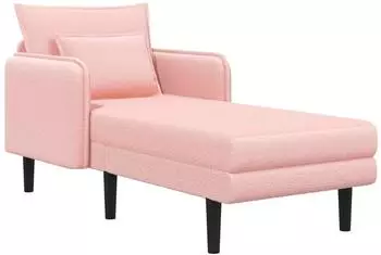 vidaXL Große Chaiselongue Bouclé rosa (84x173x86cm)