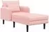 vidaXL Große Chaiselongue Bouclé rosa (84x173x86cm)