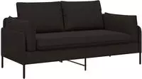 vidaXL 2-Sitzer Sofa 2-Sitzer Schwarz 188 x 81 x 89 cm Samt