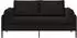 vidaXL 2-Sitzer Sofa Samt, schwarz, 188x81x89cm
