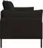 vidaXL 2-Sitzer Sofa Samt, schwarz, 188x81x89cm