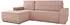 Sofnet Totti L Ecksofa mit Schlaffunktion, Cord, rosa, 246x144cm (Poso 052)