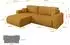 ALTDECOR BERY-L Ecksofa mit Schlaffunktion, Cord, senfgelb, 276x193cm (800002085679)