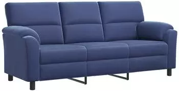 vidaXL Sofa polizeiblau, Samt, 214x85x93cm