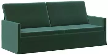 vidaXL 3-Sitzer Sofa dunkelgr&uuml;n, Samt, 190x81x82cm