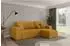 ALTDECOR SENO-L Ecksofa mit Schlaffunktion, Cord, senfgelb, 249x139cm (800002085431)