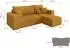 ALTDECOR SENO-L Ecksofa mit Schlaffunktion, Cord, senfgelb, 249x139cm (800002085431)