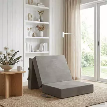 vidaXL Klappsofa Bett 75x63x45cm hellgrau