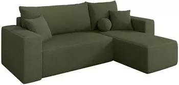 ALTDECOR SENO-L Ecksofa mit Schlaffunktion, Bouclé, olivgrün, 249x139cm (800002085396)
