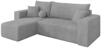 ALTDECOR SENO-L Ecksofa mit Schlaffunktion L-Form, grau, 249x139x85cm (800002085843)