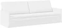 vidaXL 3-Sitzer Sofa Wei&szlig; 220 x 81 x 82 cm Stoff