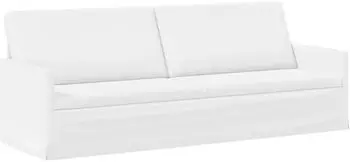 vidaXL 3-Sitzer Sofa wei&szlig;, Stoff, 220x81x82cm